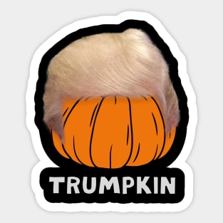 Trumpkin President Trump Halloween Pumpkin Lazy Funny Costume Sticker